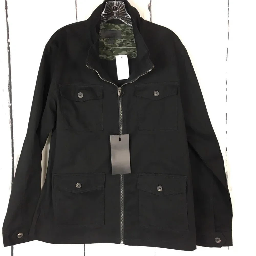Craft + Flow Men’s Black Jacket Zipper Front